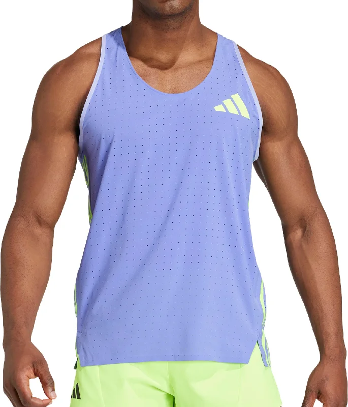 adidas Adizero Promo Mens Running Vest - Blue