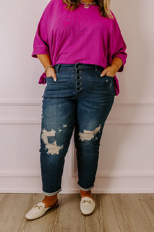 Judy Blue Mina High Waist Distressed Jean Curves