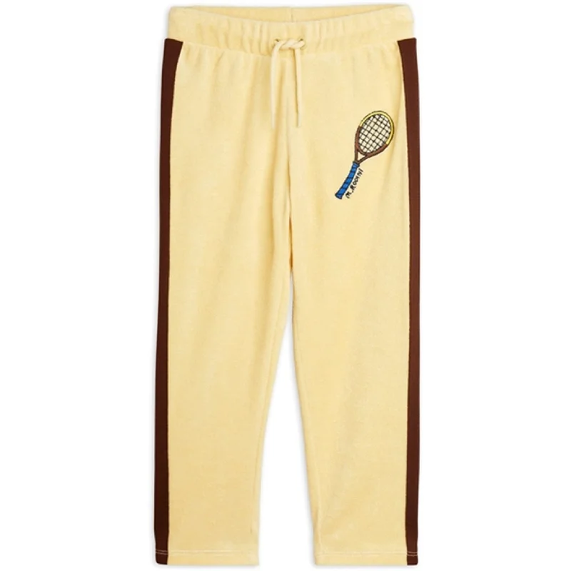 Mini Rodini Yellow Tennis Emb Terry Pants