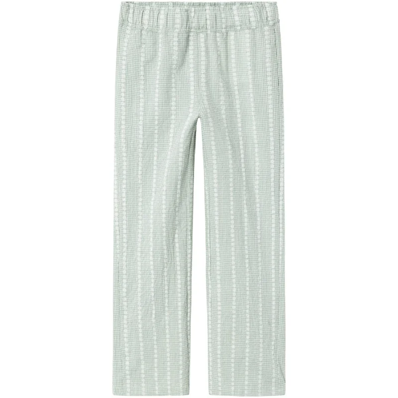 Name It Silt Green Hicheck Wide Pants