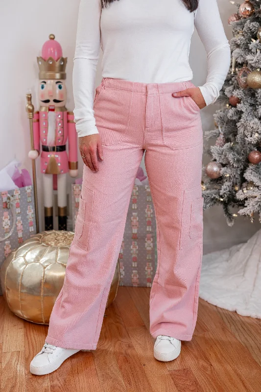 Stylish Sass Pink Denim Pants