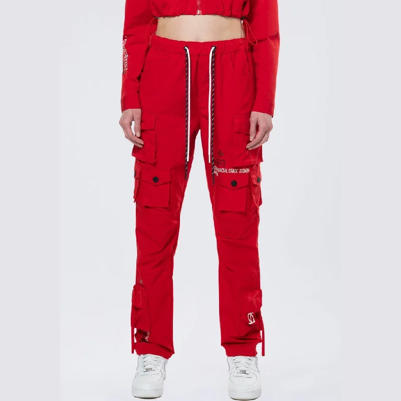 Relaxed Utility Slouched Pants - True Red