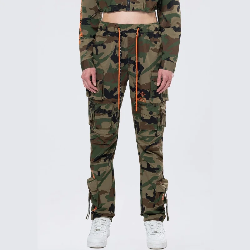 Relaxed Utility Slouched Pants - Wood Camo