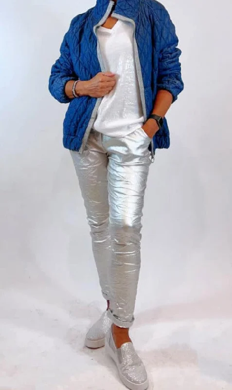 sILVER look pANTS