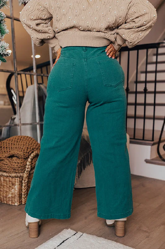 The Dex High Waist Straight Leg Jean In Jade Curves