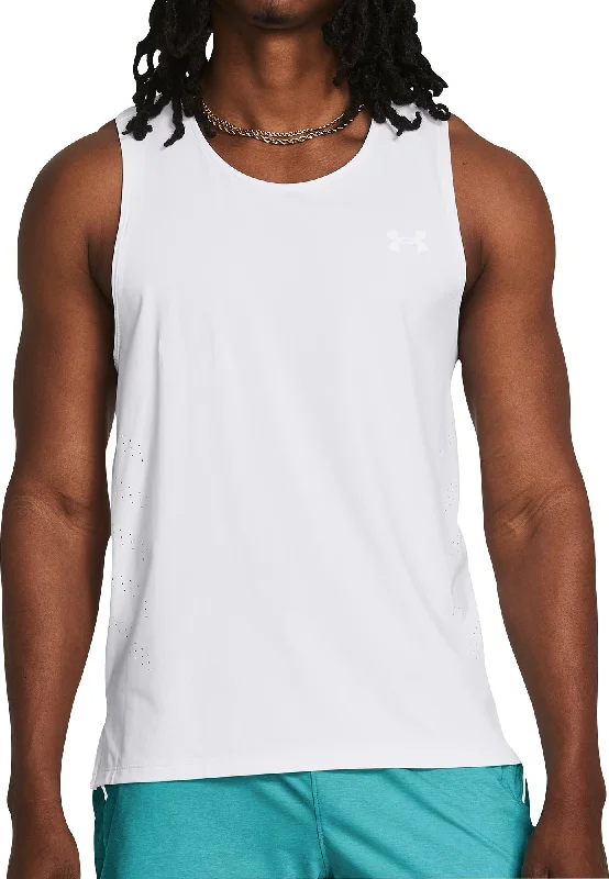 Under Armour Launch Elite Mens Running Vest - White