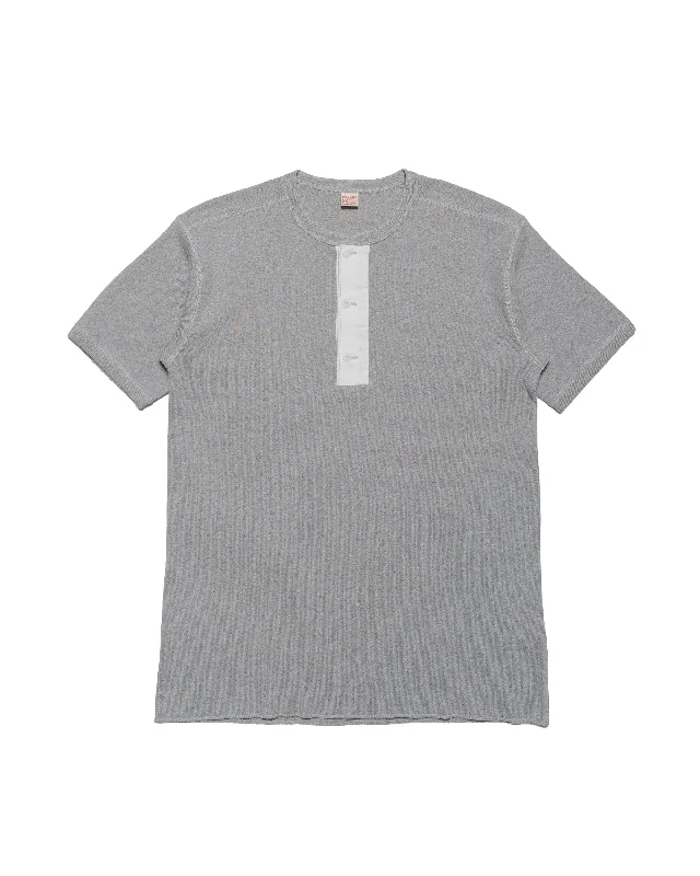 The Real McCoy's MC23022 Union Henley Undershirt S/S Medium Grey