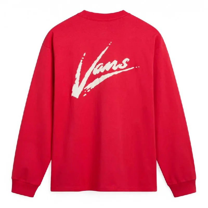 Vans Dettori Loose Fit Long Sleeve T-shirt - Racing Red