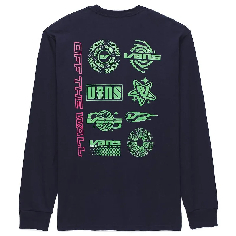 Vans Logo Space Long Sleeve T-shirt - Navy