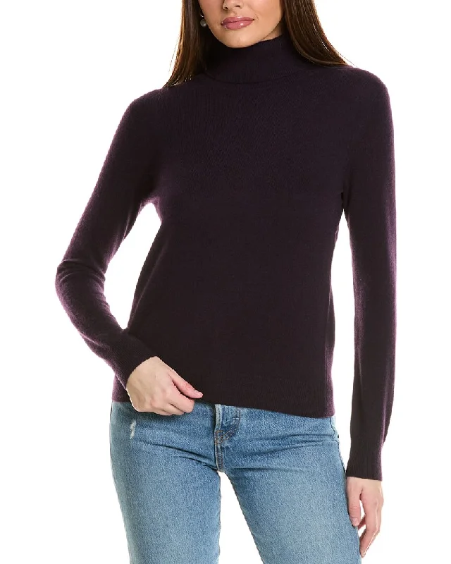 Amicale Cashmere Basic Turtleneck Cashmere Sweater