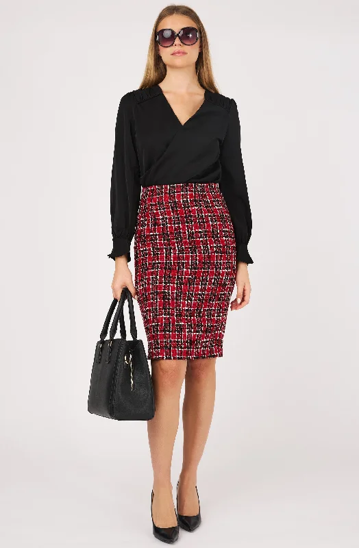 Bouclé Pencil Skirt