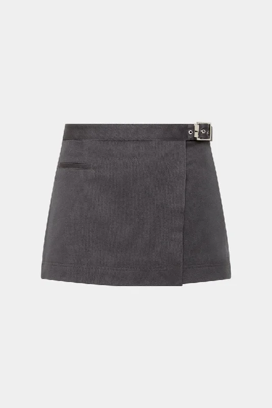 BRIXTON MINI SKIRT-STEEL