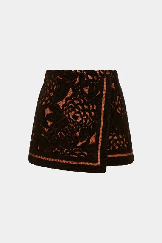 DAWN WRAP MINI SKIRT-SANDFLOWER FLORAL