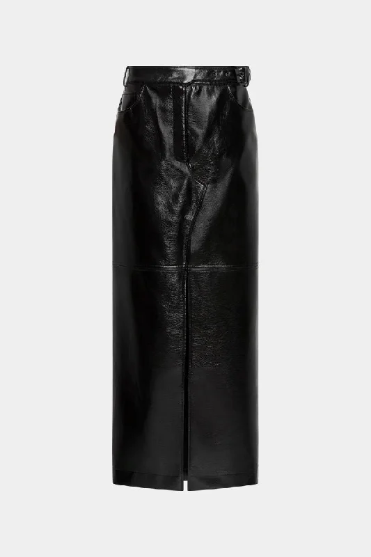 MIDNIGHT MIDI SKIRT-BLACK