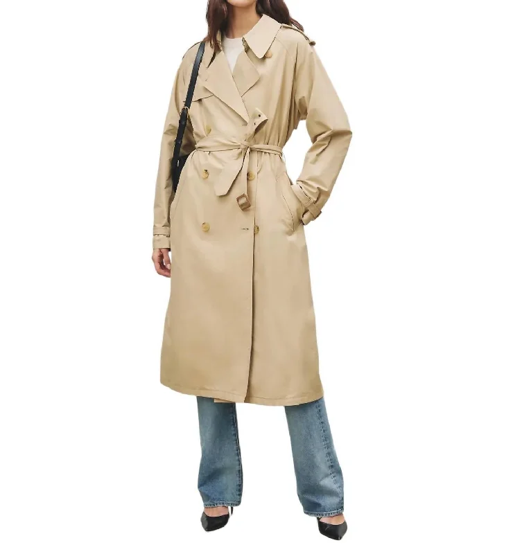 Tanner Trench Coat In Khaki