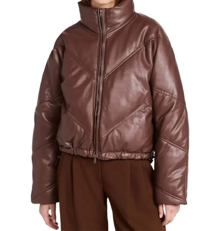 Women's Morrison Puffer Coat Jacket In Brown