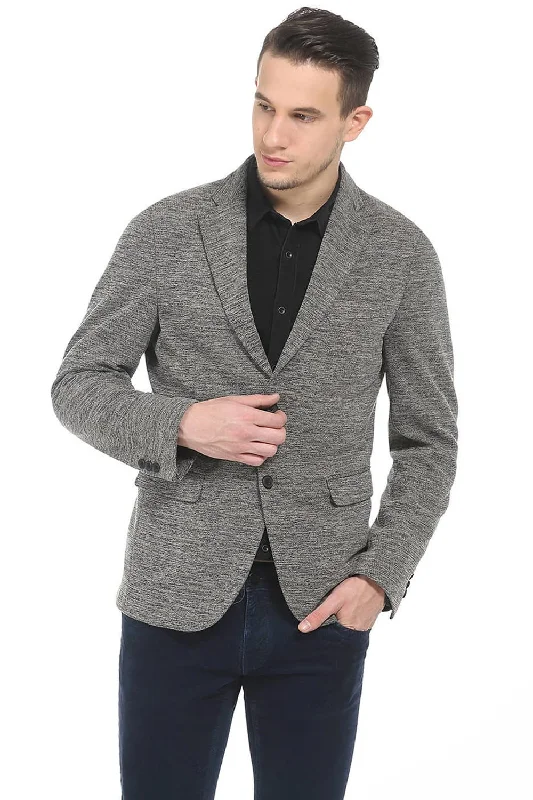 Comfort Fit 2 Button Knit Blazer