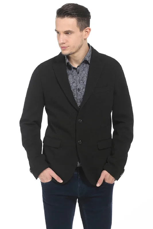 Comfort Fit 2 Button Knit Blazer