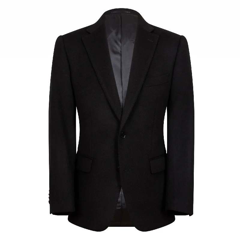 HENRY SARTORIAL Half Canvas Notch Lapel Blazer BLACK REG