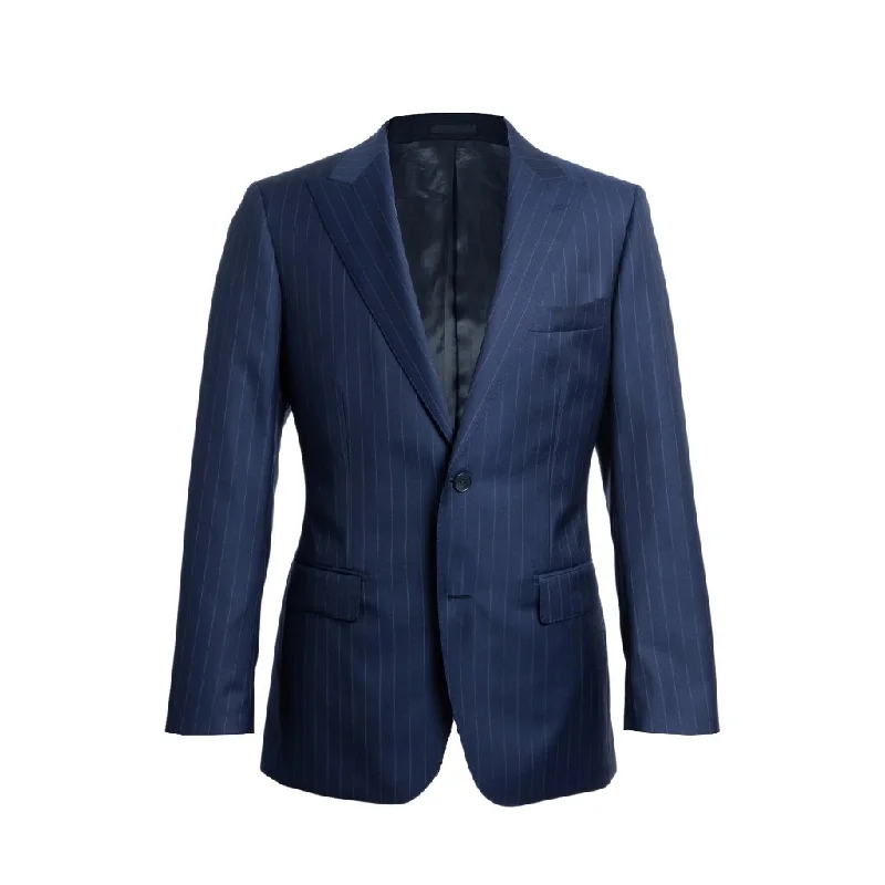 HENRY SARTORIAL Westminster Peak Lapel Suit NAVY STRIPE