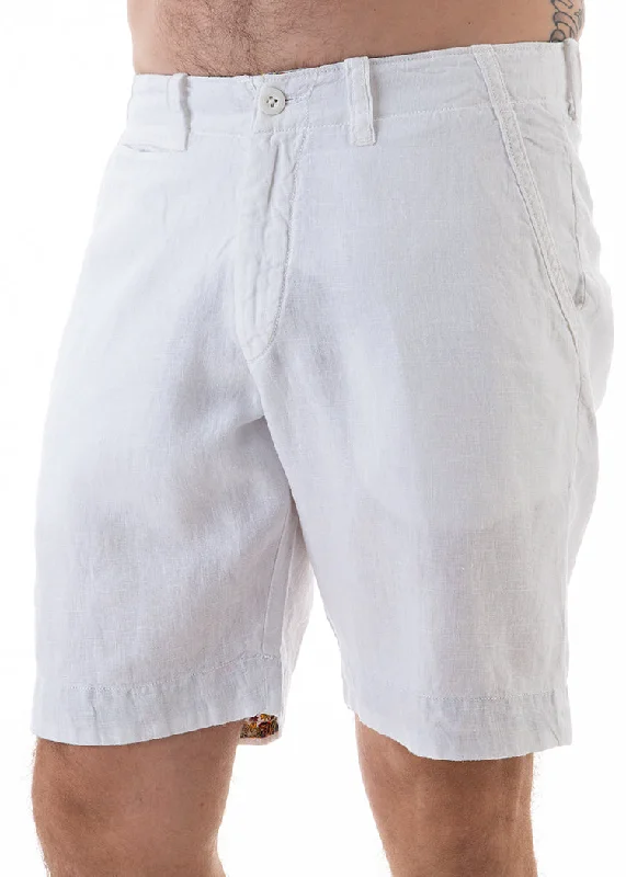 REEF WHITE LINEN SHORT